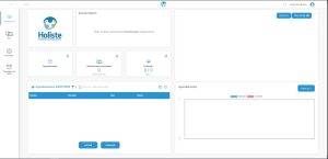 Painel do profissional na plataforma Holiste, com criptografia e proteção total. 