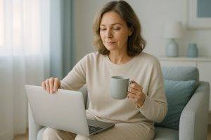 Paciente aguarda atendimento na plataforma de telemedicina da Holiste. 